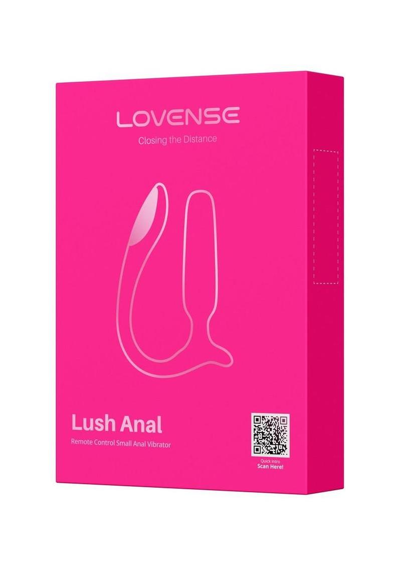 Lovense Lush Rechargeable App Compatible Silicone Vibrating Light Up Anal Plug - Pink