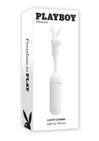 Playboy Lucky Charm Rechargeable Light Up Mini Vibrator - White