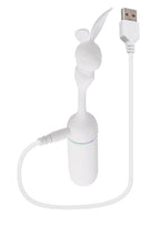 Playboy Lucky Charm Rechargeable Light Up Mini Vibrator - White
