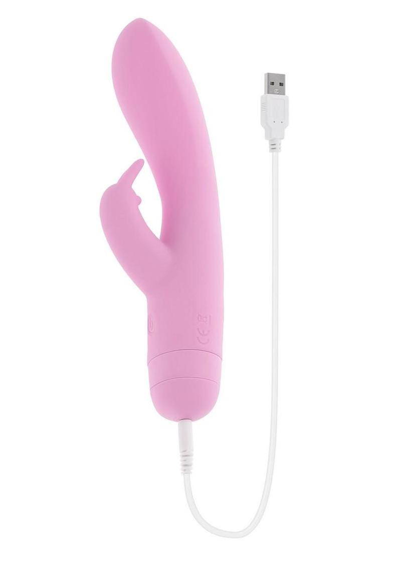 Cushy Bunny Rechargeable Silicone Rabbit Vibrator - Pink