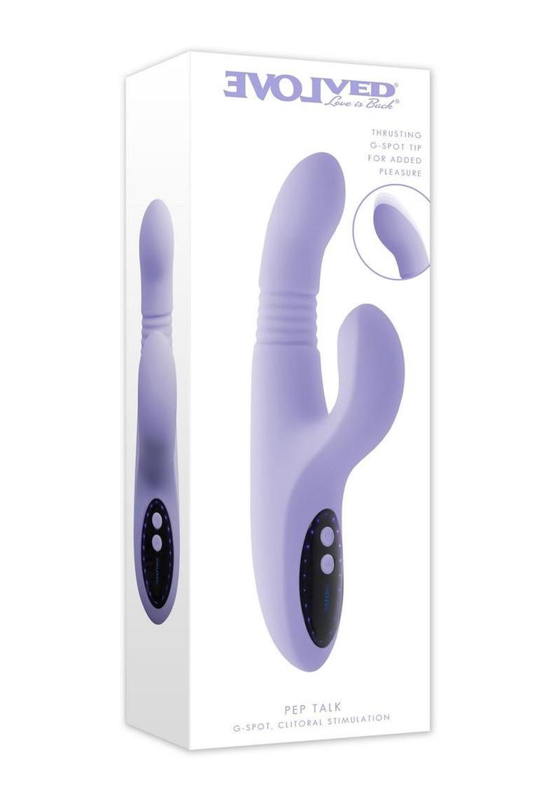 Pep Talk Rechargeable Silicone Rabbit Vibrator - Purple