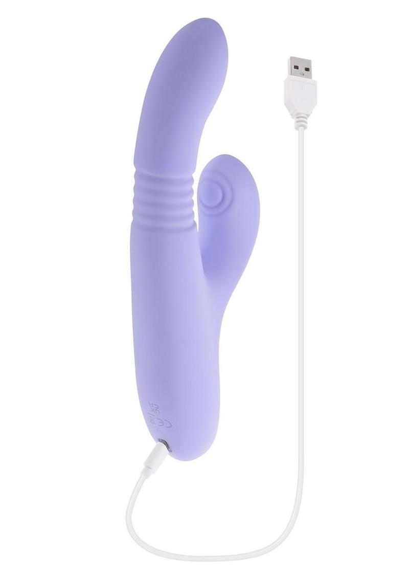 Pep Talk Rechargeable Silicone Rabbit Vibrator - Purple