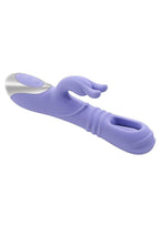 Playboy Tap Me In Rechargeable Silicone Dual Vibrating Rabbit - Purple