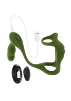 Zero Tolerance Prostate Power Pack Rechargeable Silicone Anal Vibrator with Remote Control - Green