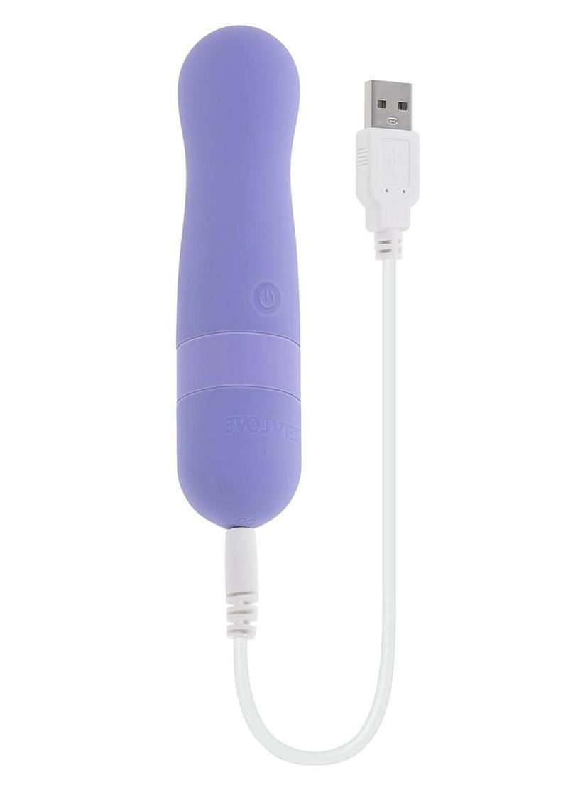 Squishy Bullet Rechargeable Silicone Vibrator - Purple