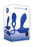 Gender X Back for More Rechargeable Silicone Wearable Prostate Vibrator with Remote Control - Blue