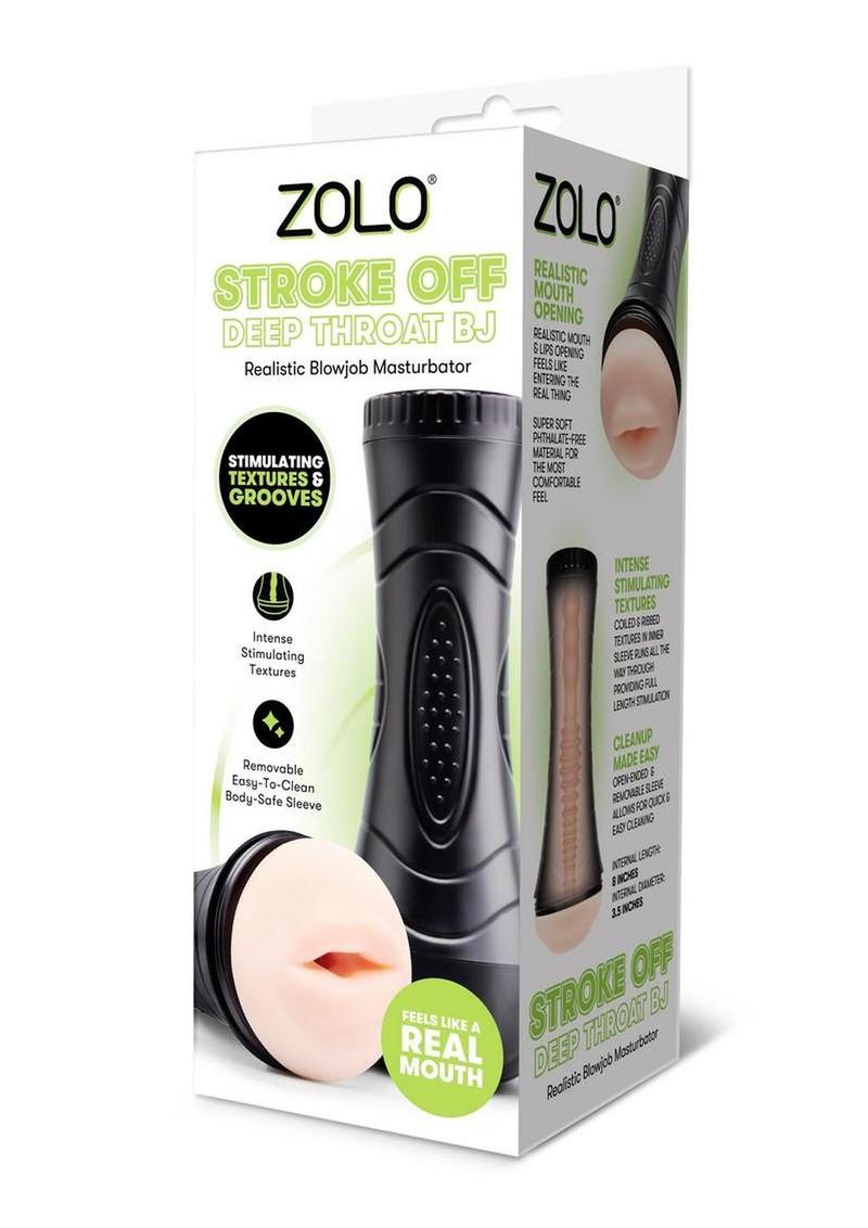 Zolo Stroke Off Deep Throat BJ Stroker - Vanilla/Black