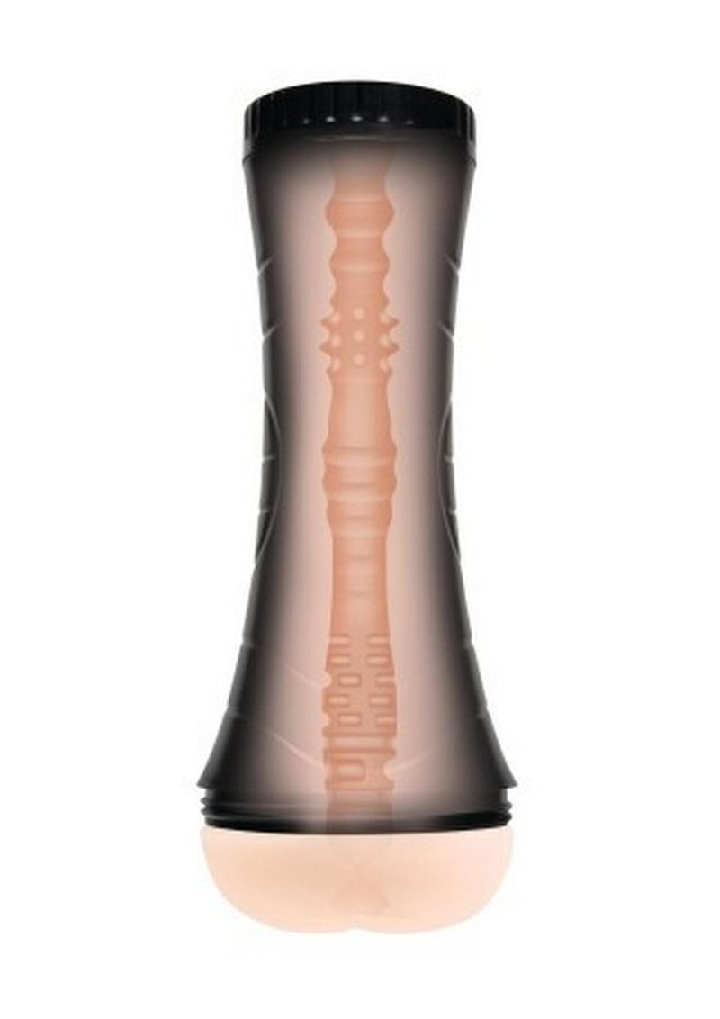 Zolo Stroke Off Backdoor Action Stroker - Vanilla/Black