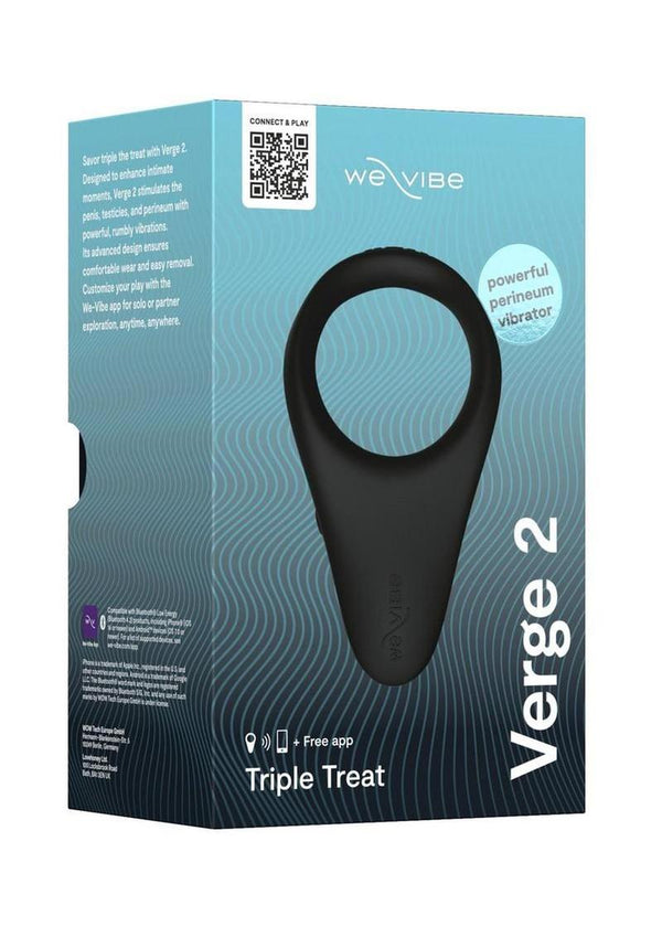 We-Vibe Verge 2 Vibrating Perineum Cock Ring - Black