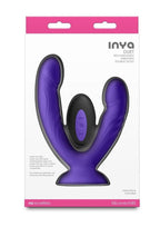 INYA Duet Rechargeable Silicone Vibrating Double Dildo with Remote Control - Purple