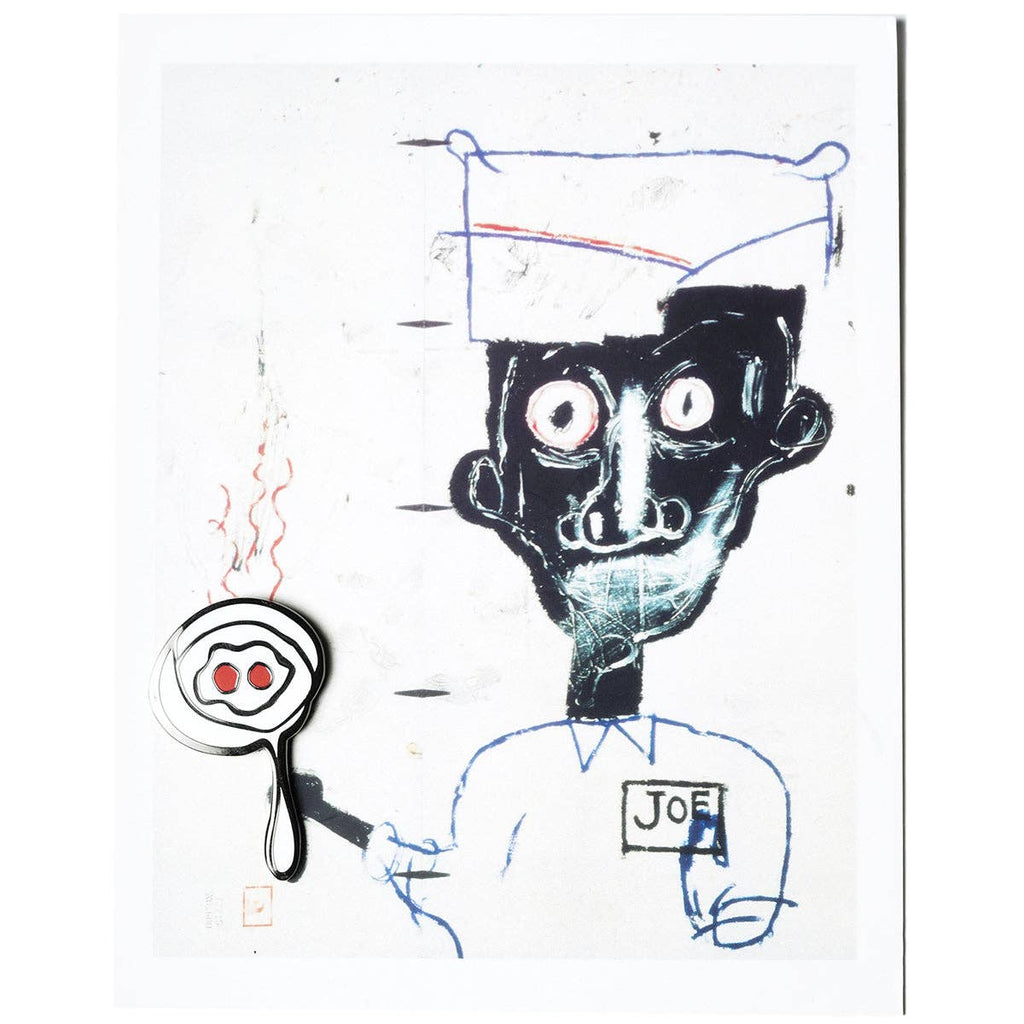 Jean-Michel Basquiat - Eyes and Eggs Postcard and Pin