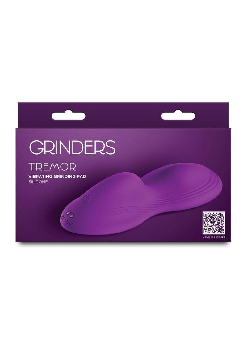 Grinders Tremor App Controlled Rechargeable Silicone Vibrating Dual Motor Pad - Purple
