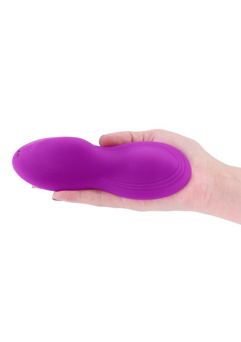 Grinders Tremor App Controlled Rechargeable Silicone Vibrating Dual Motor Pad - Purple