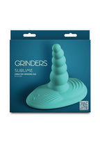 Grinders Sublime App Controlled Rechargeable Silicone Vibrating Dual Motor Beaded Pad - Aqua