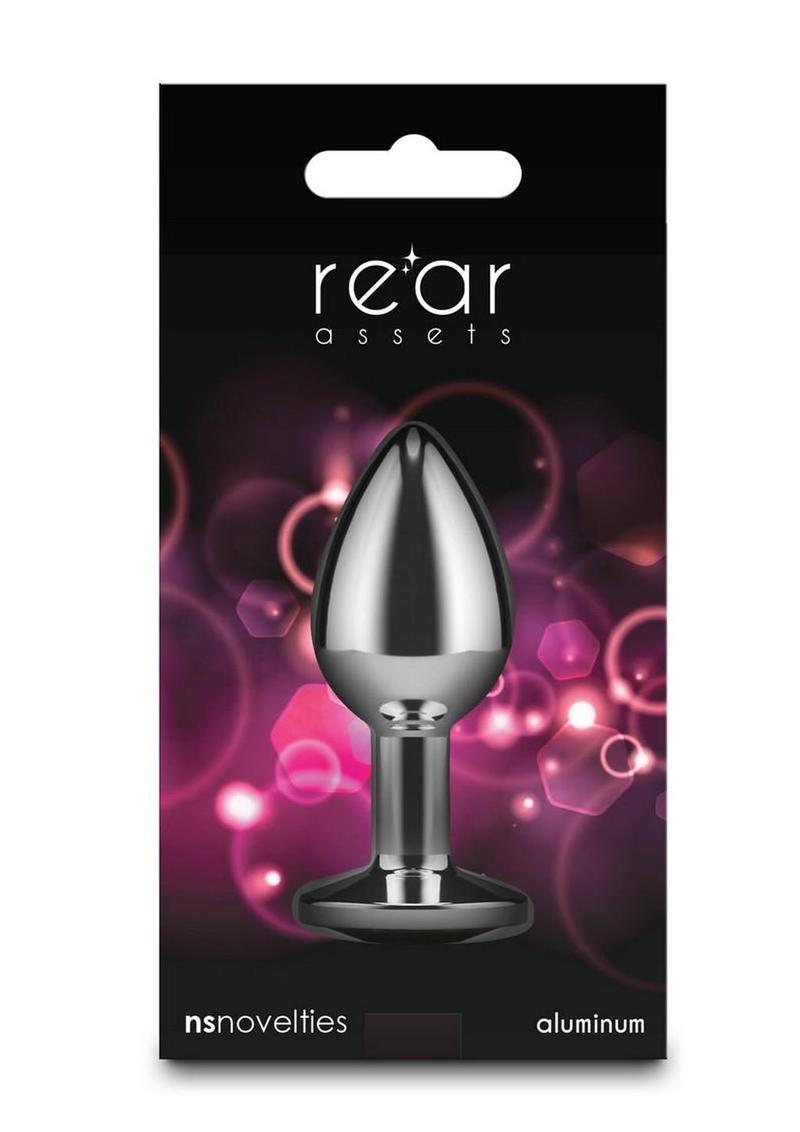 Rear Assets Silver Anal Plug - Small - Pink Gem