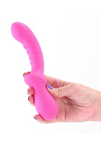 Pretty in Pink Peony Rechargeable Silicone G-Spot Vibrator - Pink