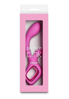 Pretty in Pink Velvet Rechargeable Silicone G-Spot Rabbit Vibrator - Pink
