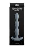 Renegade Vantage Rechargeable Silicone Vibrating Beads 6.5in - Grey