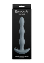 Renegade Vantage Rechargeable Silicone Vibrating Beads 6.5in - Grey