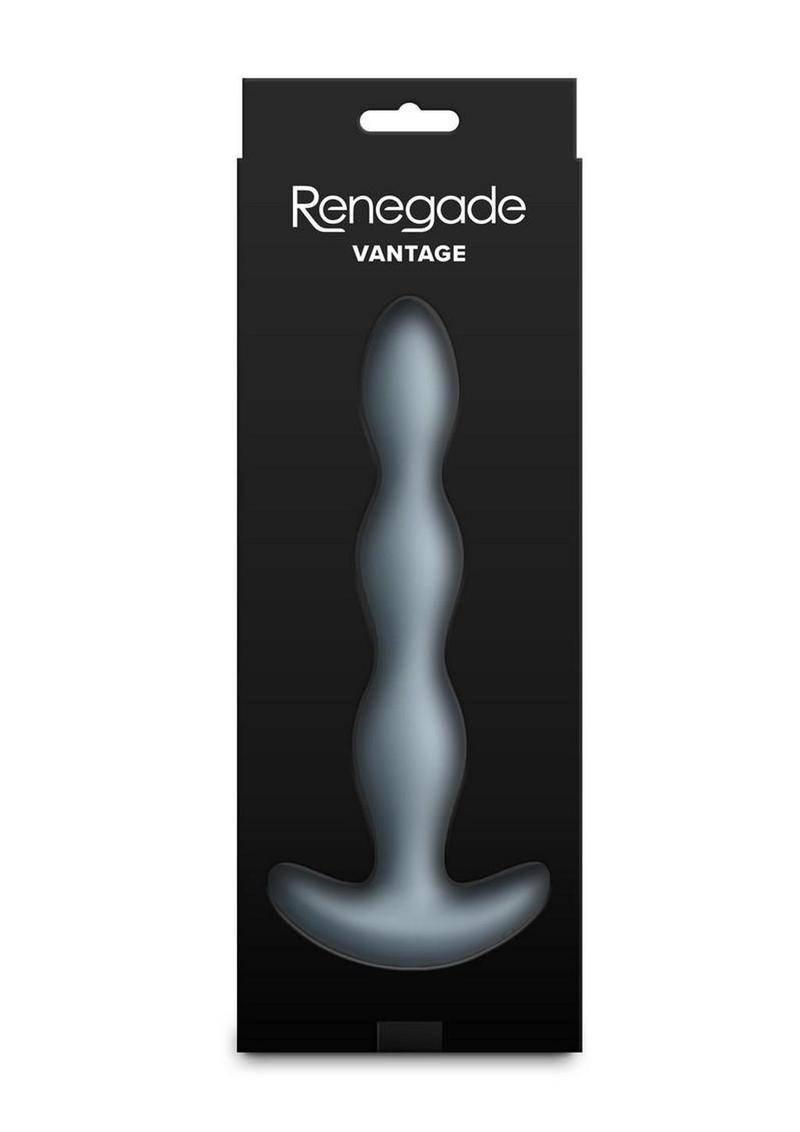 Renegade Vantage Rechargeable Silicone Vibrating Beads 6.5in - Grey