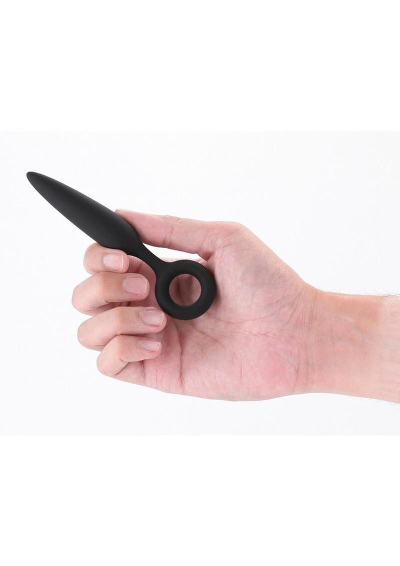 Renegade Slide Silicone Tapered Anal Plug - Black