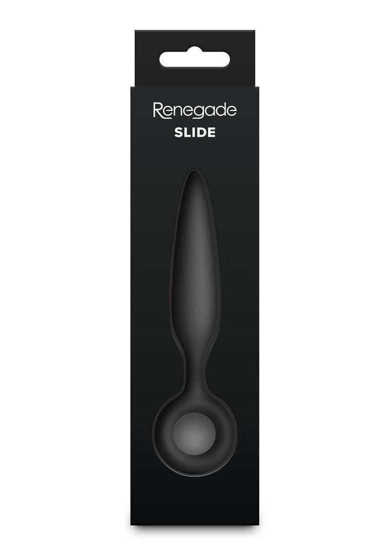 Renegade Slide Silicone Tapered Anal Plug - Black