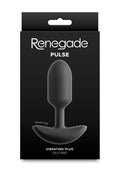 Renegade Pulse Rechargeable Silicone Vibrating Anal Plug - Black