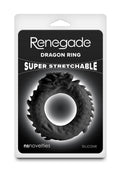 Renegade Dragon Silicone Cock Ring - Black