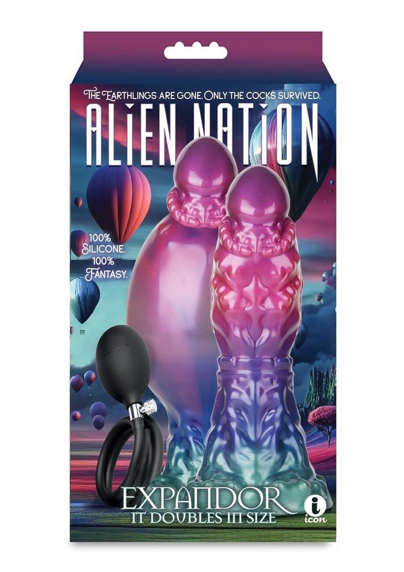 Alien Nation Expandor Silicone Dildo - Red/Purple