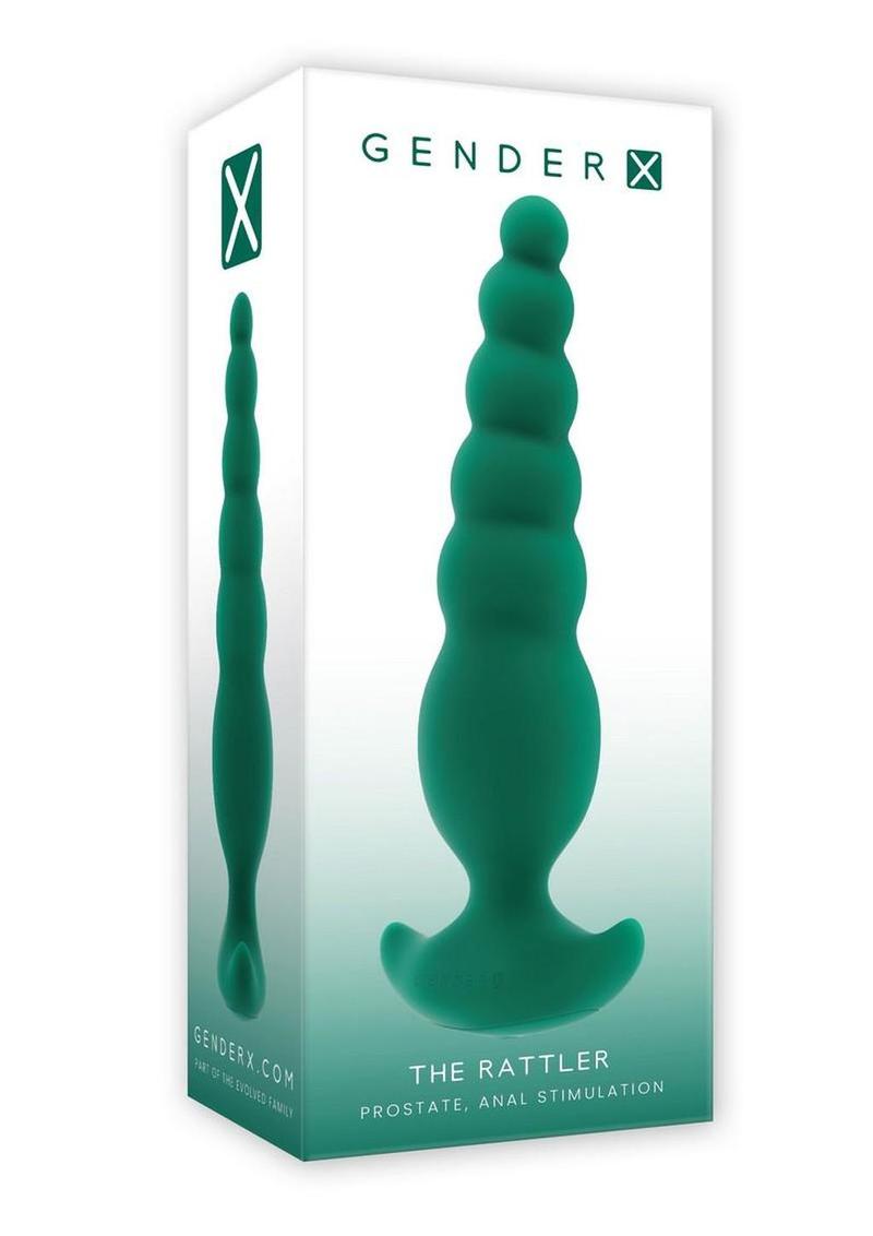 Gender X The Rattler Rechargeable Silicone Twirling Prostate Vibrator - Green