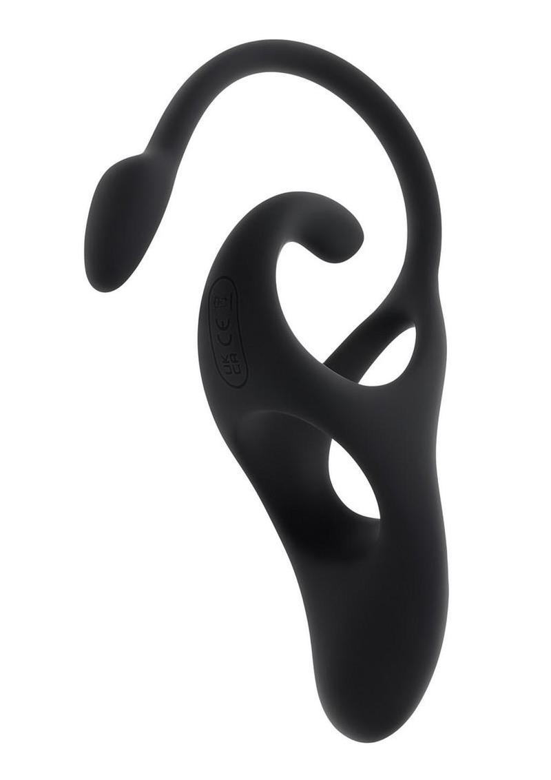 Zero Tolerance All the Bases Rechargeable Silicone Couples Ring and Plug with Remote Control - Black