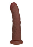 RealRock Ultra Realistic Skin Vibrating Rechargeable Curved Dildo 6in - Chocolate