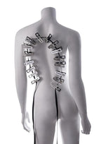 Edge Body Zipper Clothes Pins - Black/Silver
