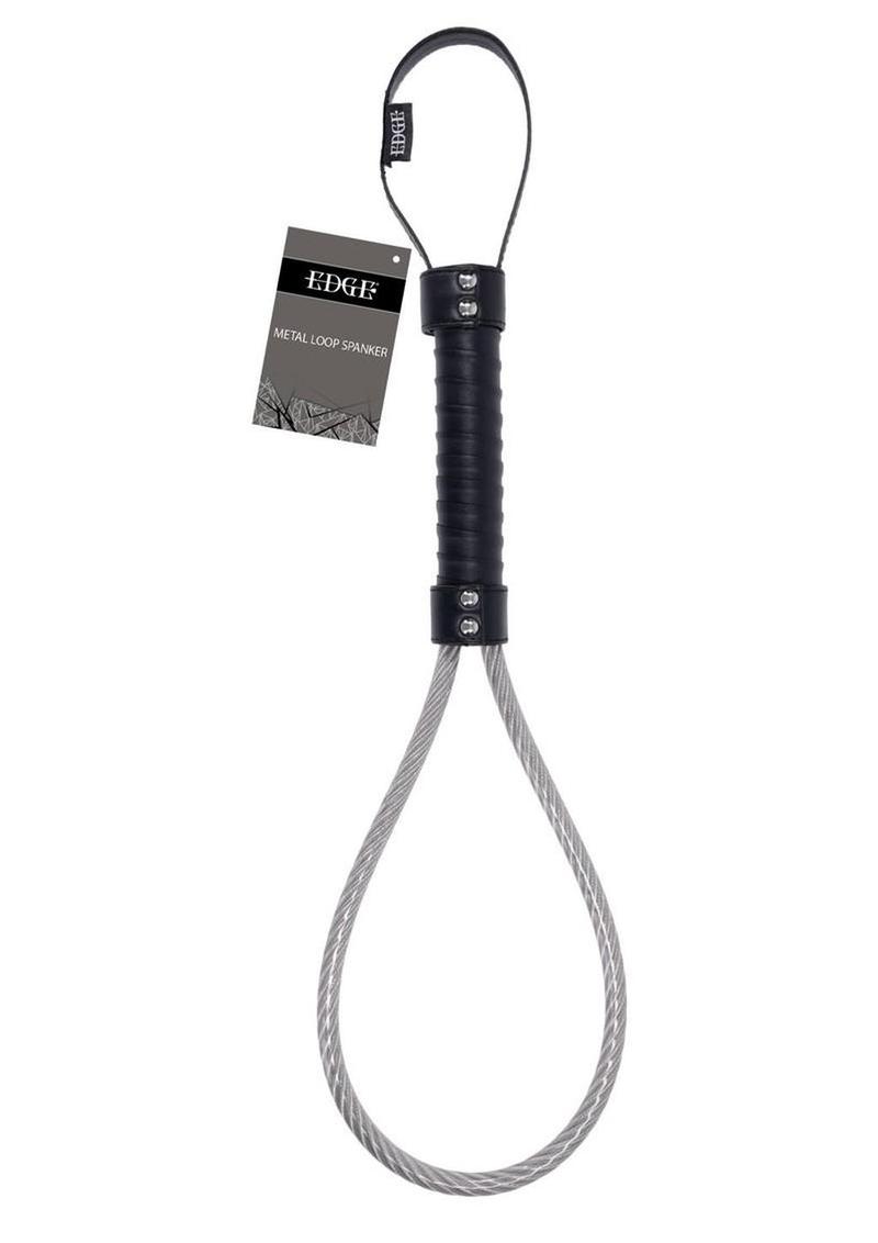 Edge Metal Loop Spanker - Silver/Black
