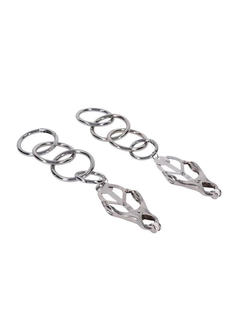 Edge Tuggable Clover Clamps - Silver/Black
