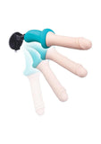 B-Vibe Thrusting Silicone Dildo Machine with Remote 6.5in - Vanilla
