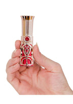 BMS Factory Ruby Kiss Lipstick Rechargeable Silicone Clitoral Stimulator Set - Red/Rose Gold