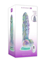 Gender X Monster's Ball Rechargeable Silicone Thrusting Vibrating Dildo with Remote Control - Multicolor