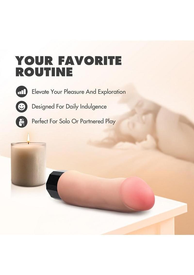 Dr. Skin Silicone Dr. Hunt Rechargeable Vibrating Dildo 8.75in - Vanilla