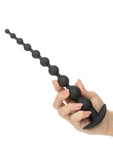 Anal Toys Rechargeable X-10 Silicone Power Beads 11in - Black