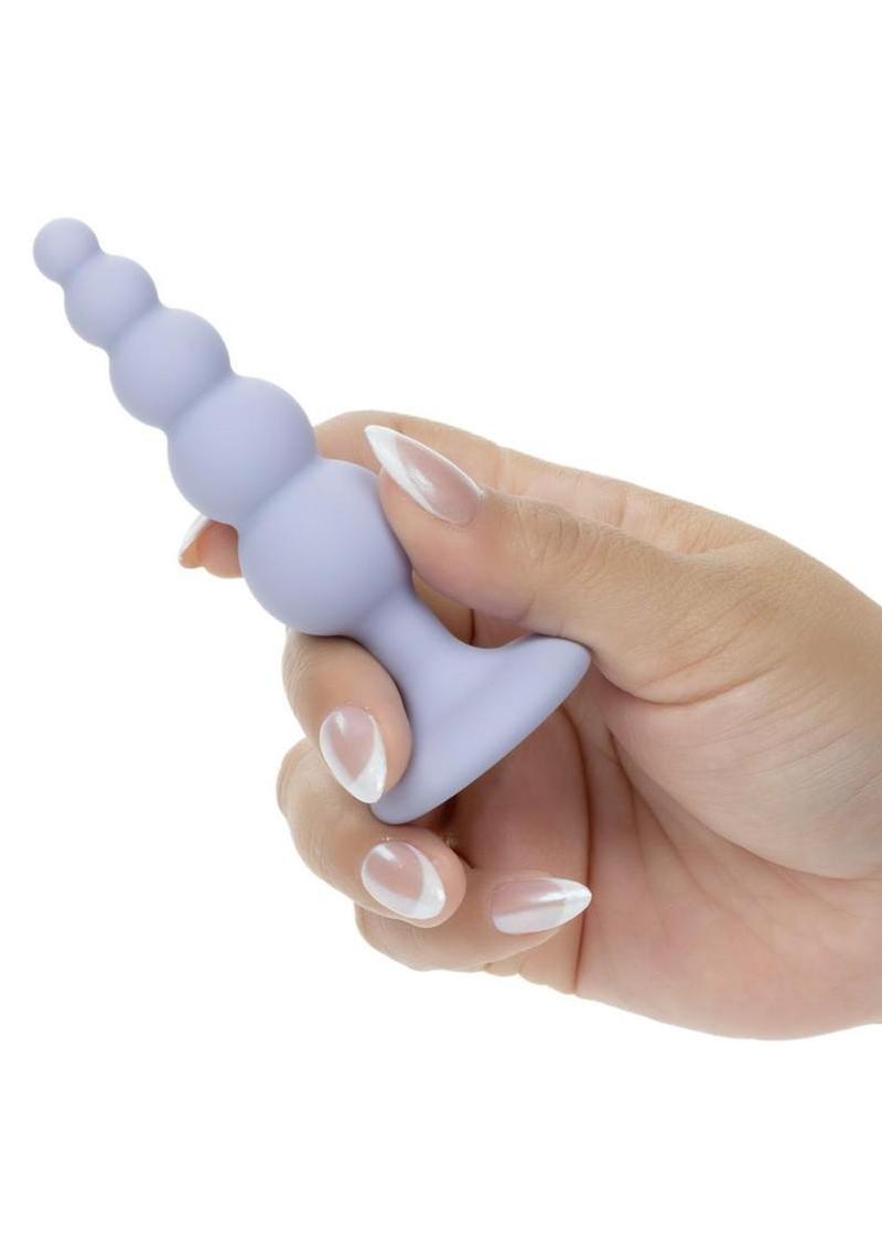 First Time Crystal Beaded Duo Silicone Anal Probe Set (2 Piece) - Purple