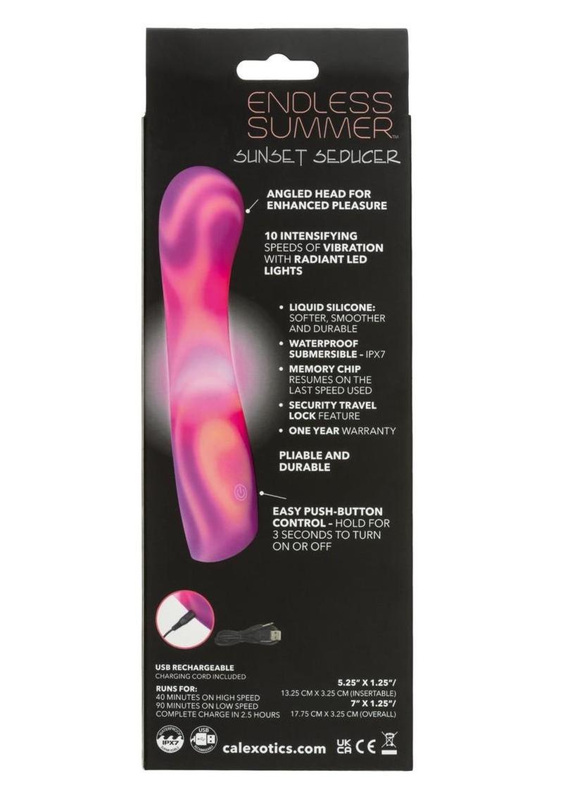 Endless Summer Sunset Seducer Light-up Rechargeable Silicone Massager - Pink