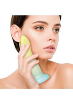 Mixers Lime Rickey Silicone G-Spot Dildo with Suction Cup 8in - Yellow/Teal