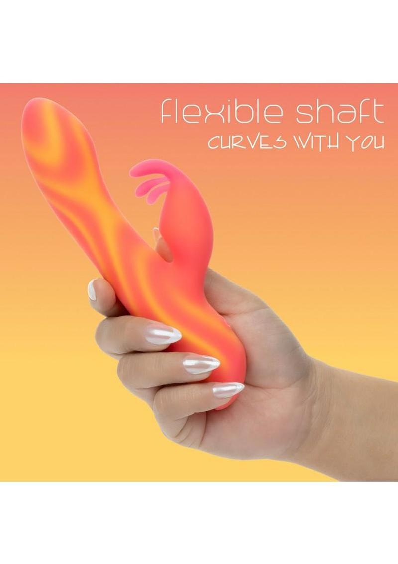 Endless Summer Moonlight Magic Dual Vibe Light-up Rechargeable Silicone Massager - Orange