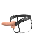 Fantasy X-Tensions Elite Vibrating Rechargeable Silicone Dual Density Hollow Strap-On 6in - Vanilla