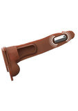 Fantasy X-Tensions Elite Vibrating Rechargeable Silicone Dual Density Hollow Strap-On 8in - Caramel