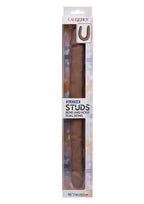 Silicone Studs Bend and Hold Dual Dildo 16in - Chocolate