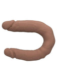 Silicone Studs Bend and Hold Dual Dildo 16in - Chocolate