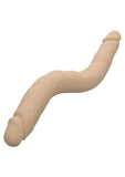 Silicone Studs Bend and Hold Dual Dildo 16in - Vanilla