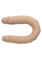 Silicone Studs Bend and Hold Dual Dildo 16in - Vanilla